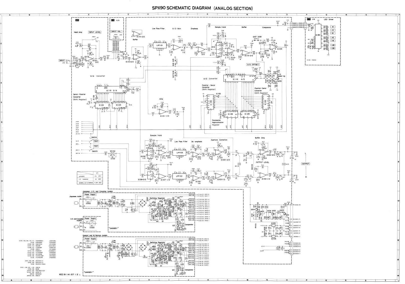 Yamaha spx90 schematic