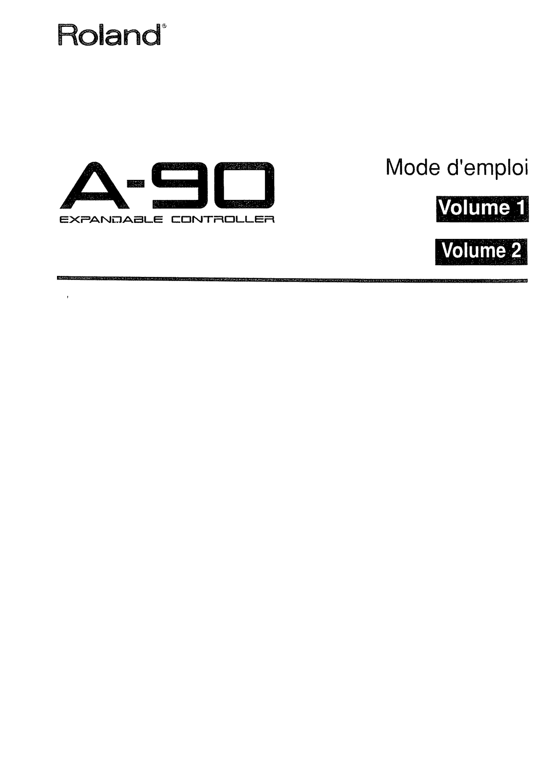 ROLAND A-90 User Manual