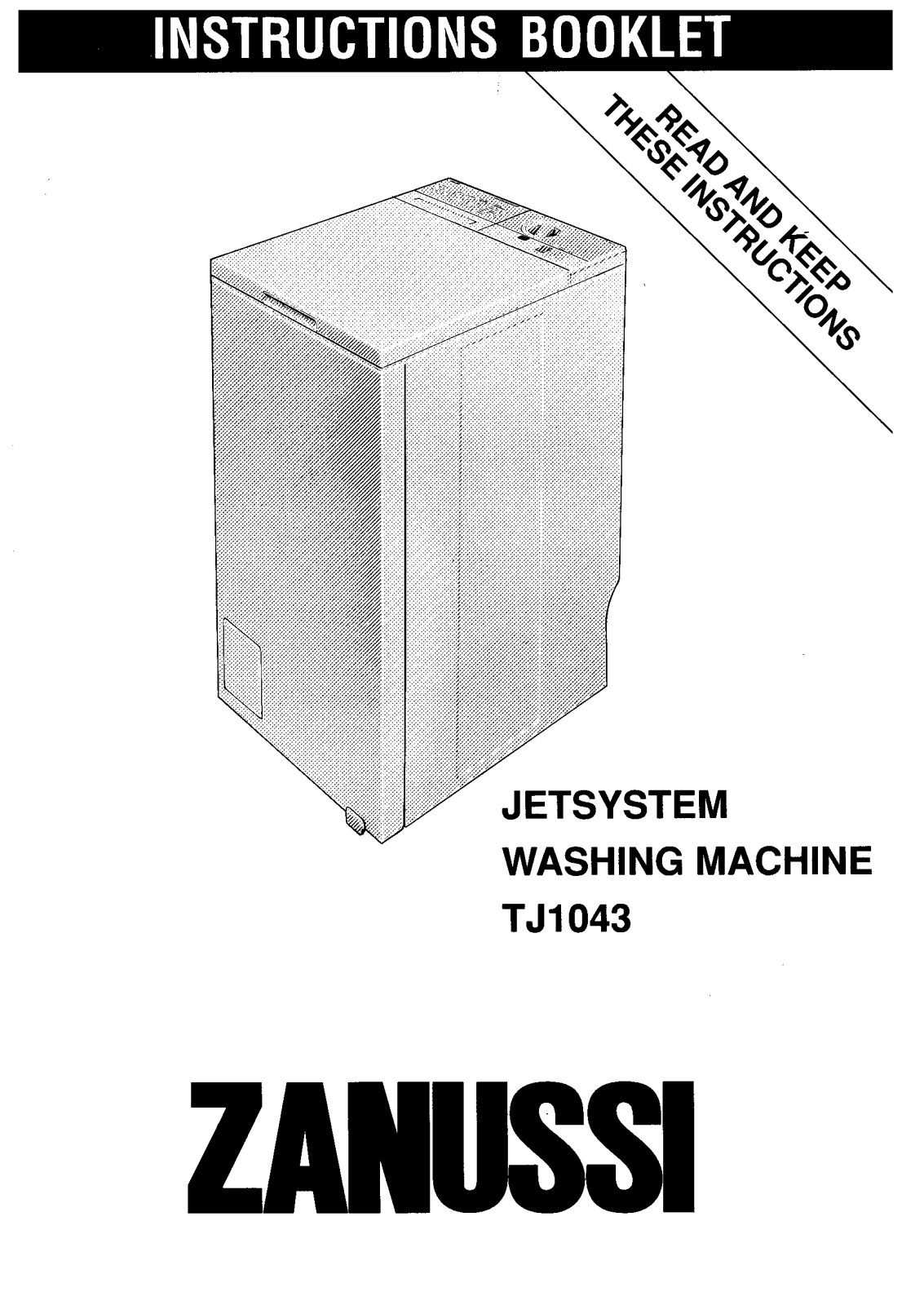 Zanussi TJ 1043 Instruction Manual