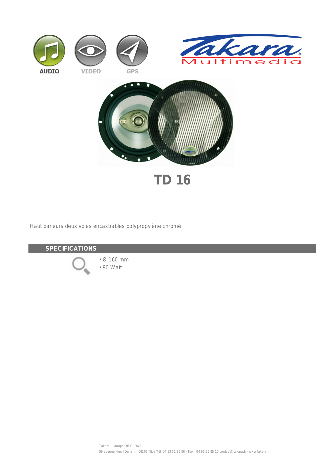 Takara TD 16 BROCHURE