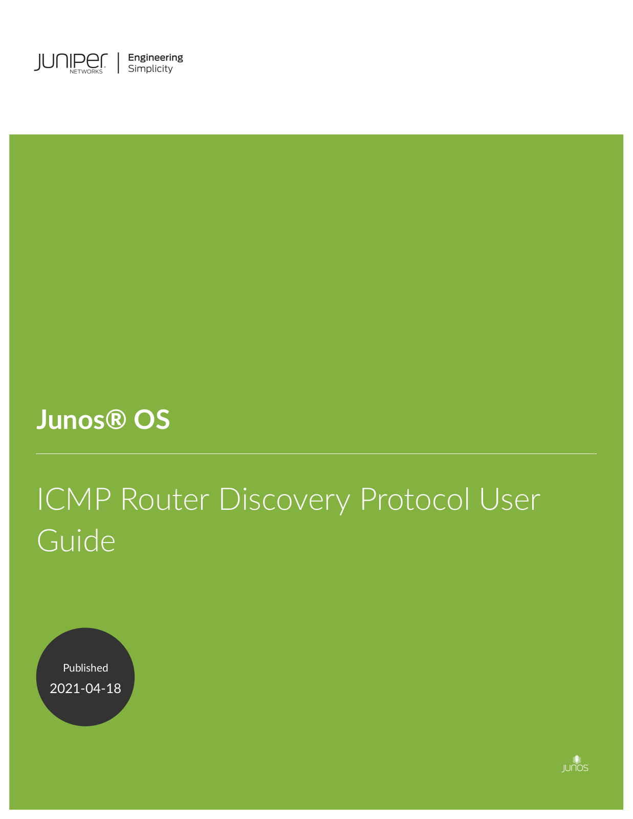 Juniper ICMP Router Discovery Protocol User Manual