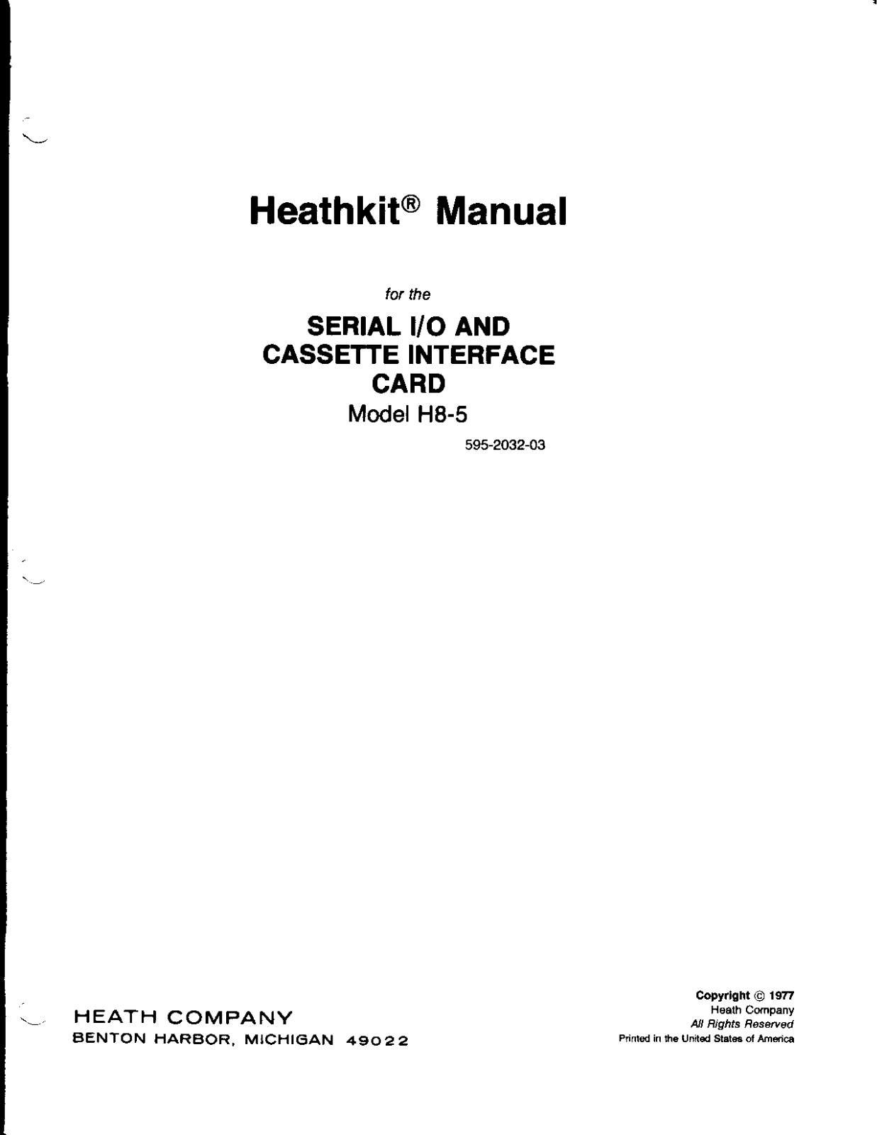 Heathkit H-8-5 User Manual