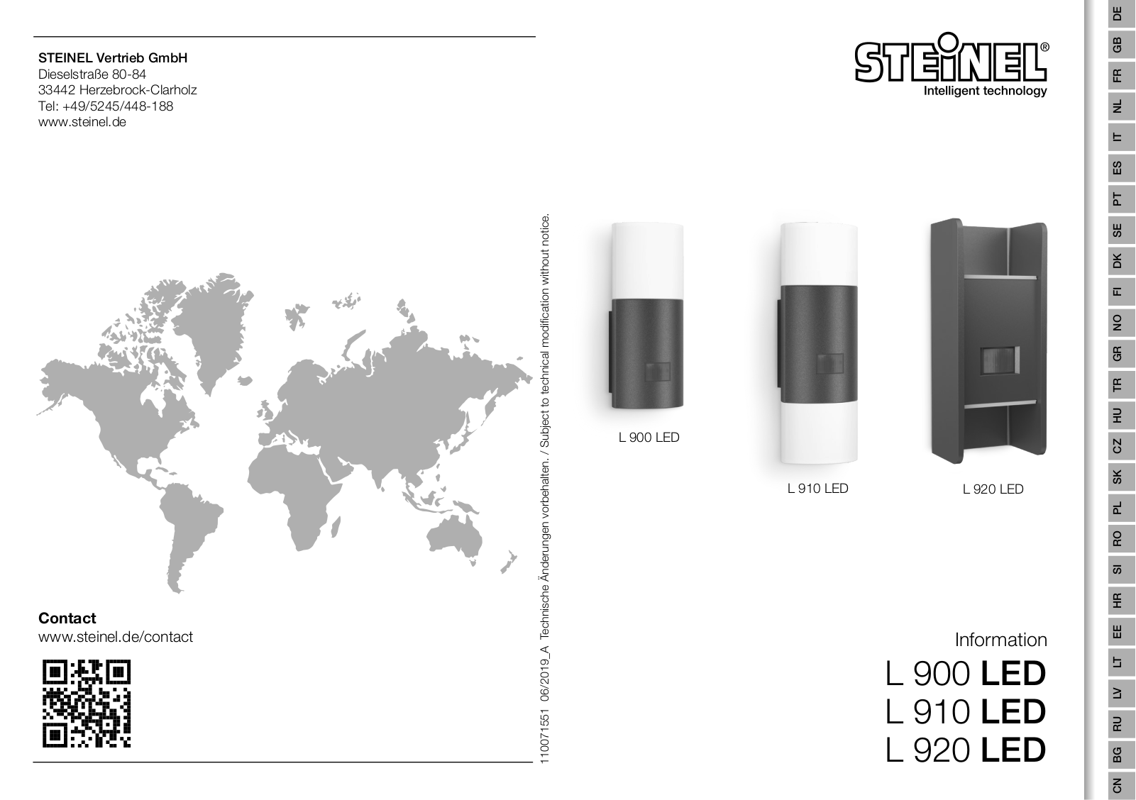 steinel L 910 LED operation manual