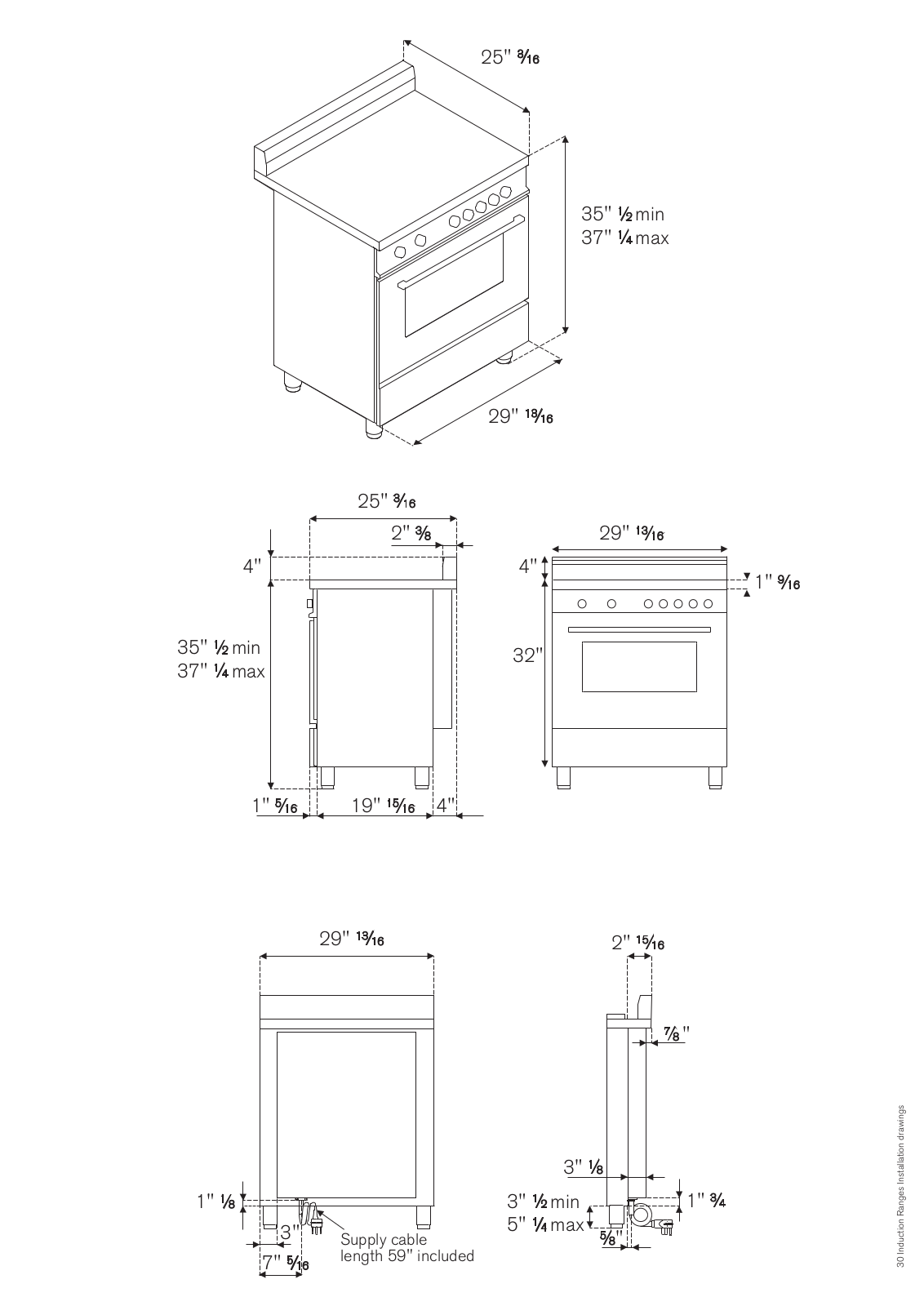 Bertazzoni PRO304INSRO, PRO304INMXE, MAS304INMXE, PRO304INSNE, PRO304INSVI Installation Guide