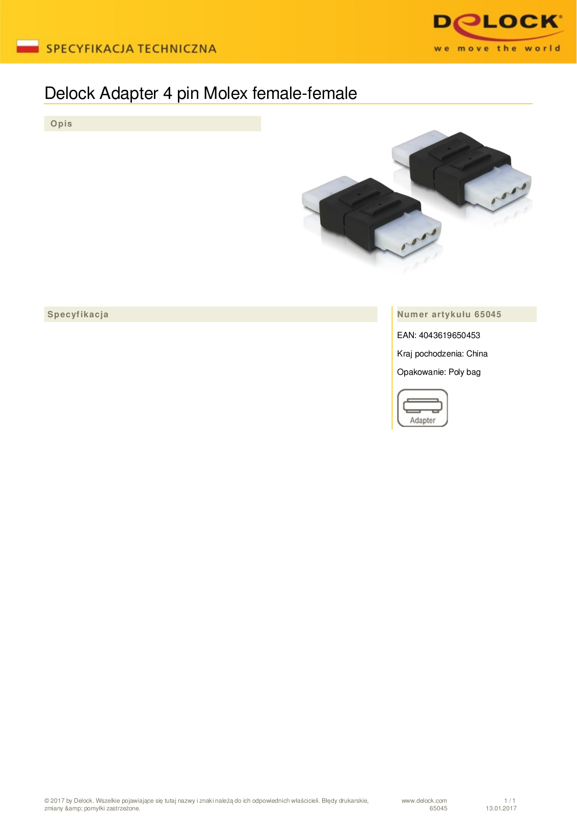 DeLOCK 3.5mm-2x 3.5mm jack adapter cable User Manual