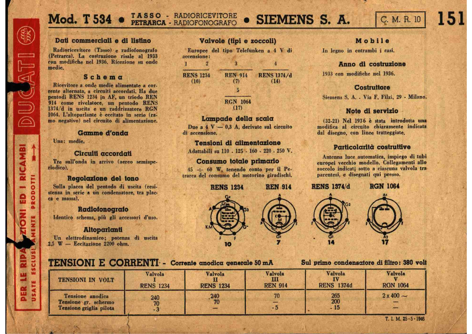 Siemens t 534 schematic