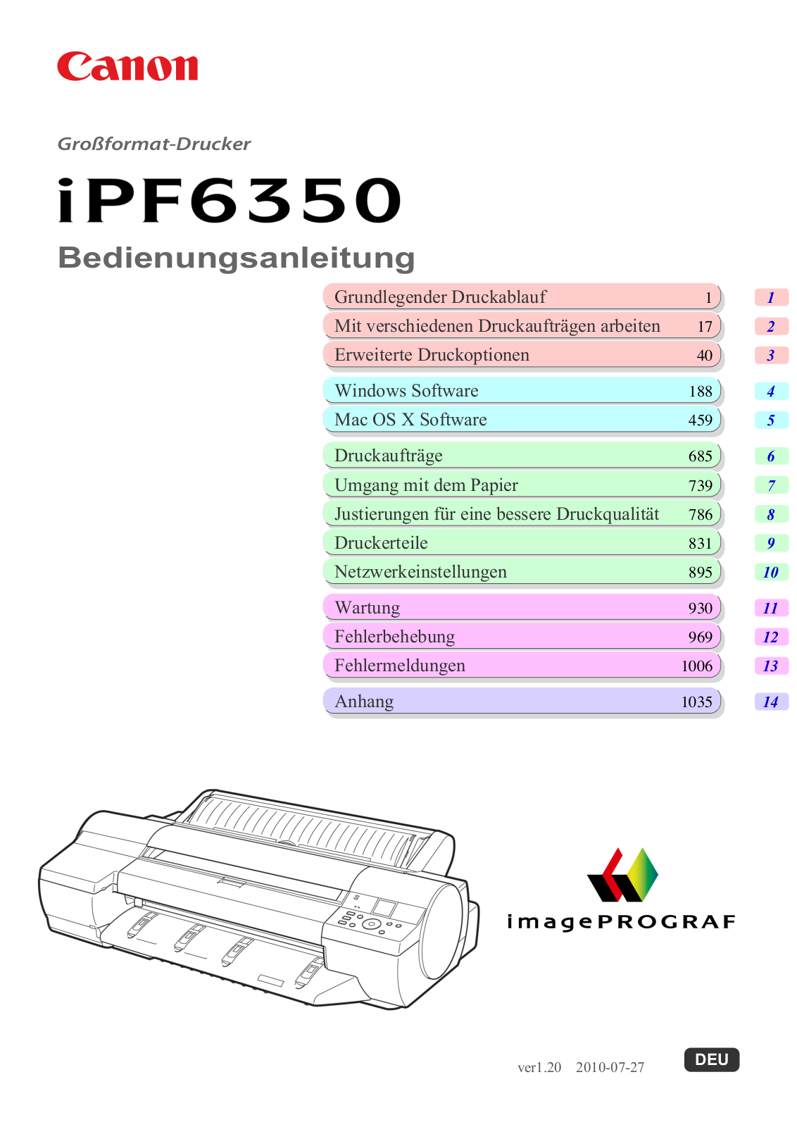 Canon IMAGEPROGRAF IPF6350 User Manual