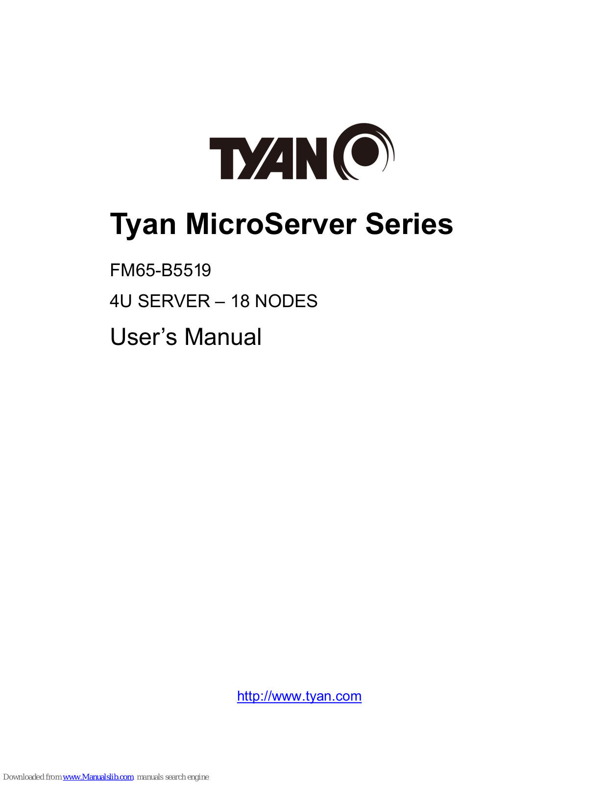 TYAN MicroServer Series, FM65-B5519 User Manual