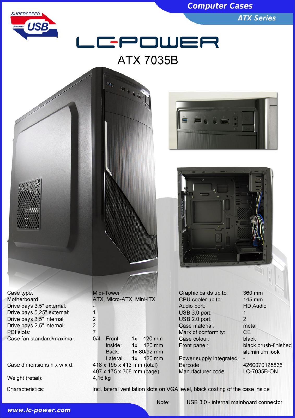 LC-Power LC-7035B-ON User Manual