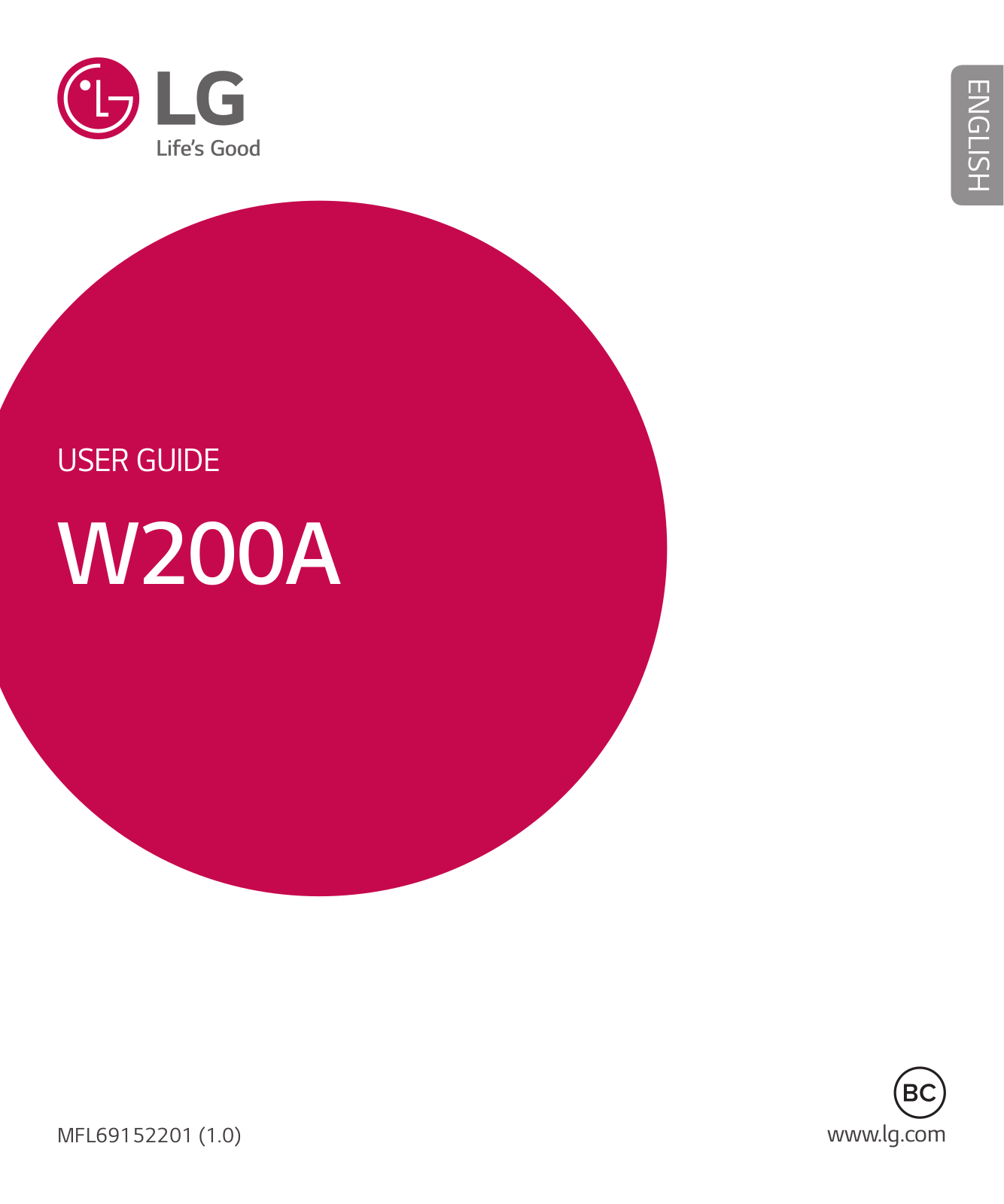 LG W200A User Manual