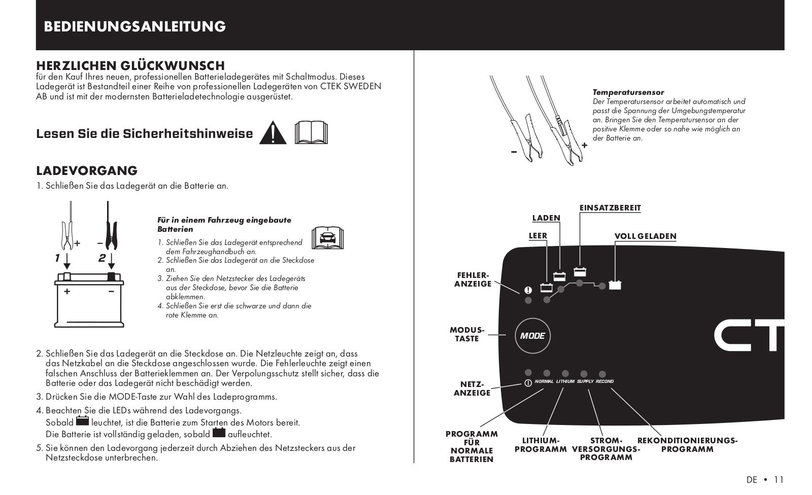 CTEK 1093 User guide