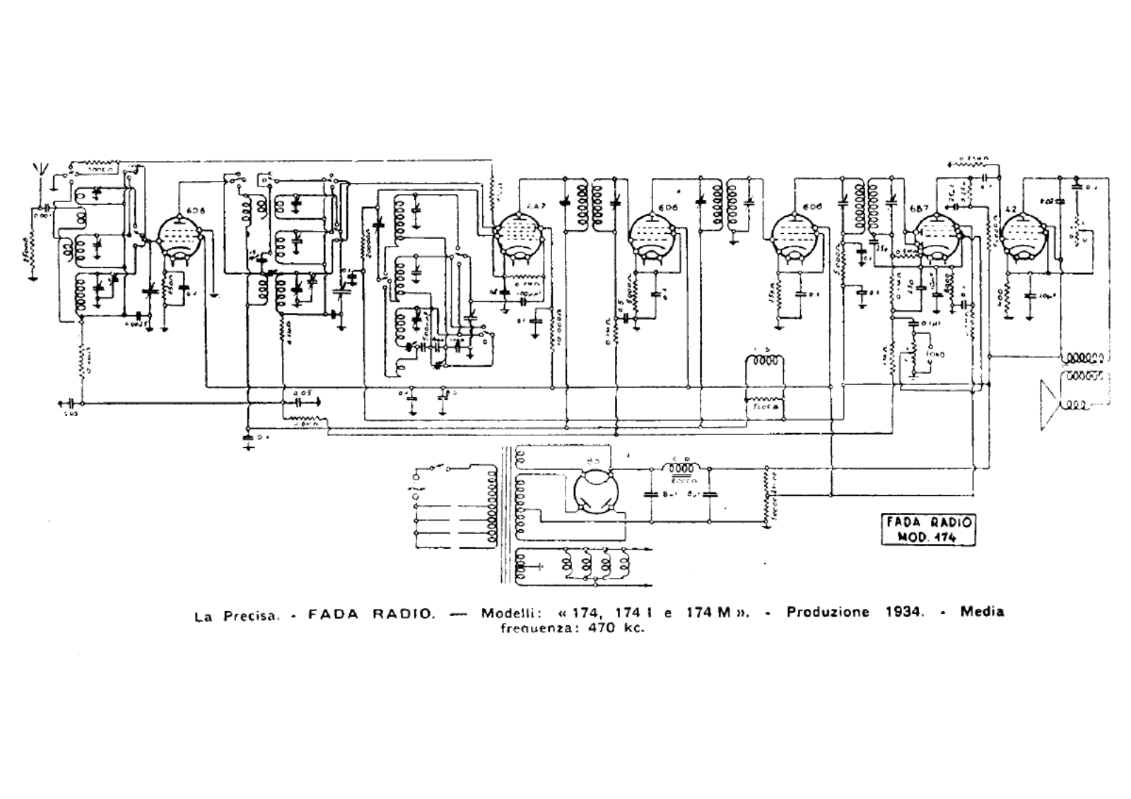 Fada 174, 174i, 174m schematic