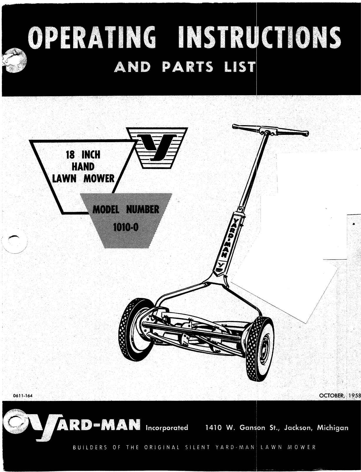 Yard-Man 1010-0 User Manual