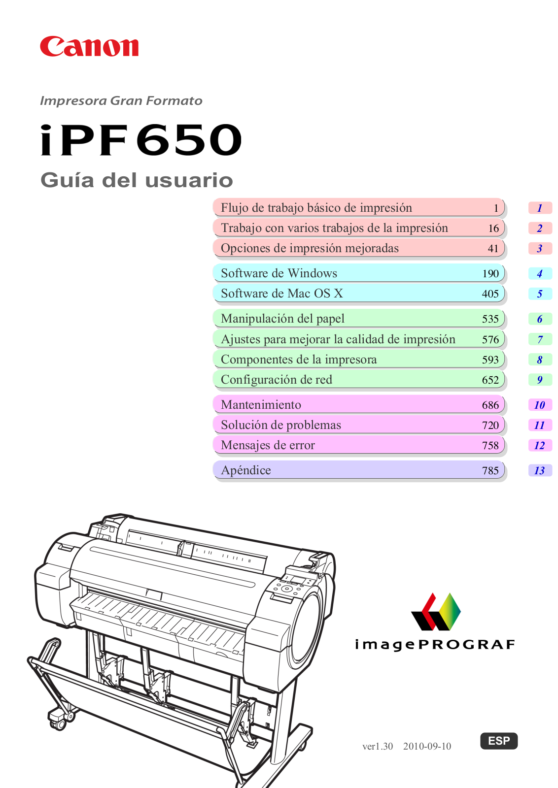 Canon IMAGEPROGRAF IPF650 User Manual