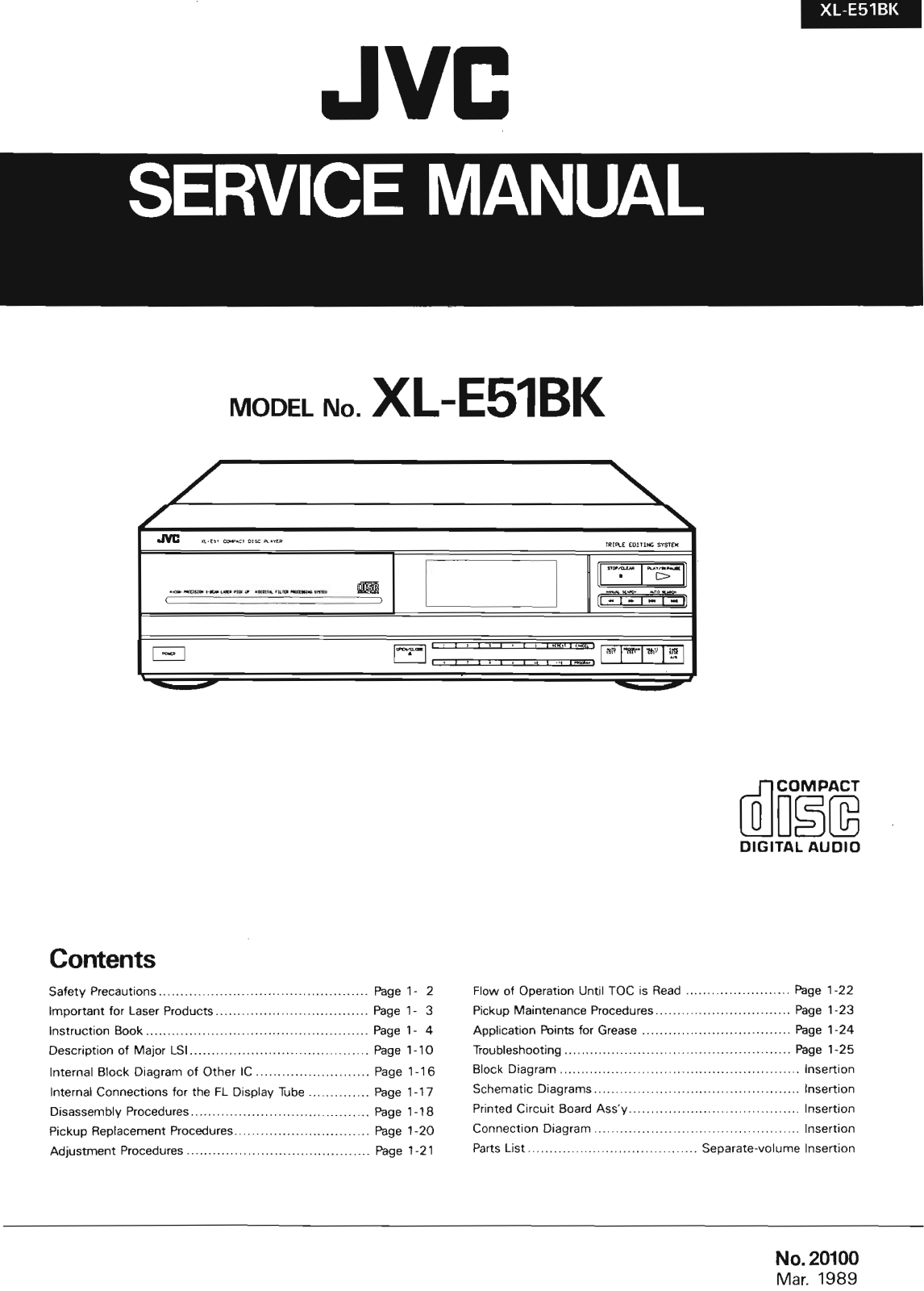 Jvc XL-E51-BK Service Manual