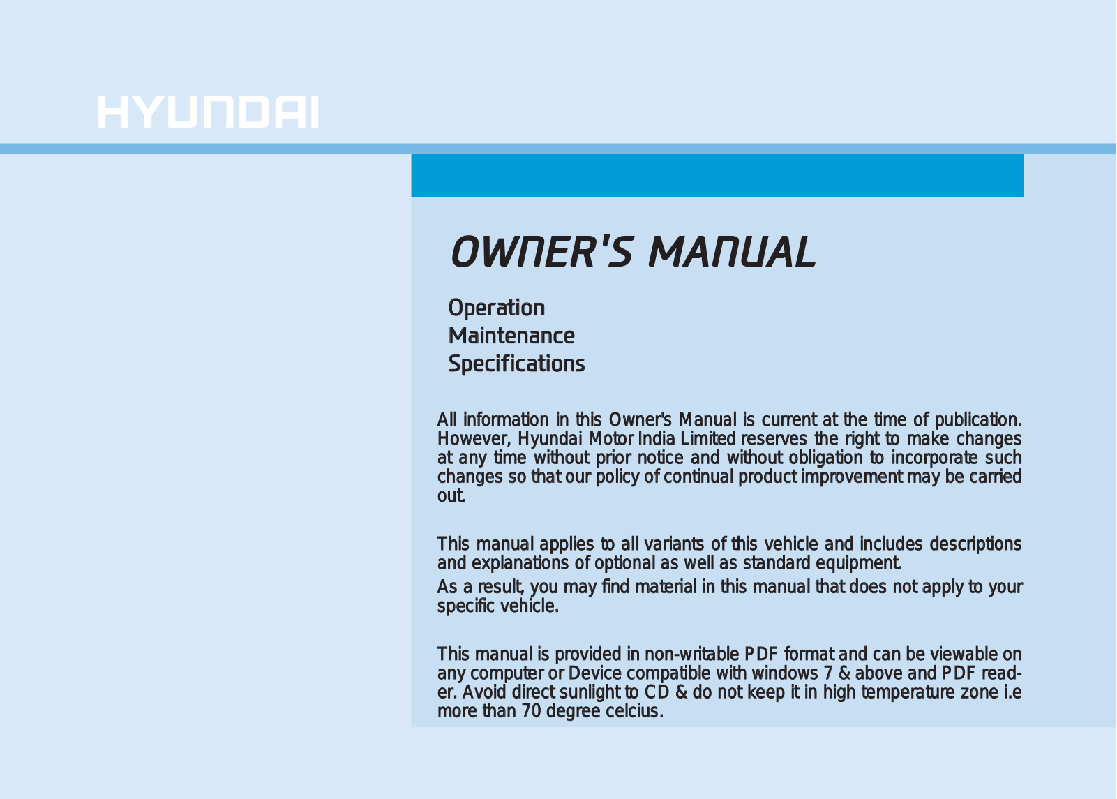 Hyundai i20 Active (2016) Owner's Manual