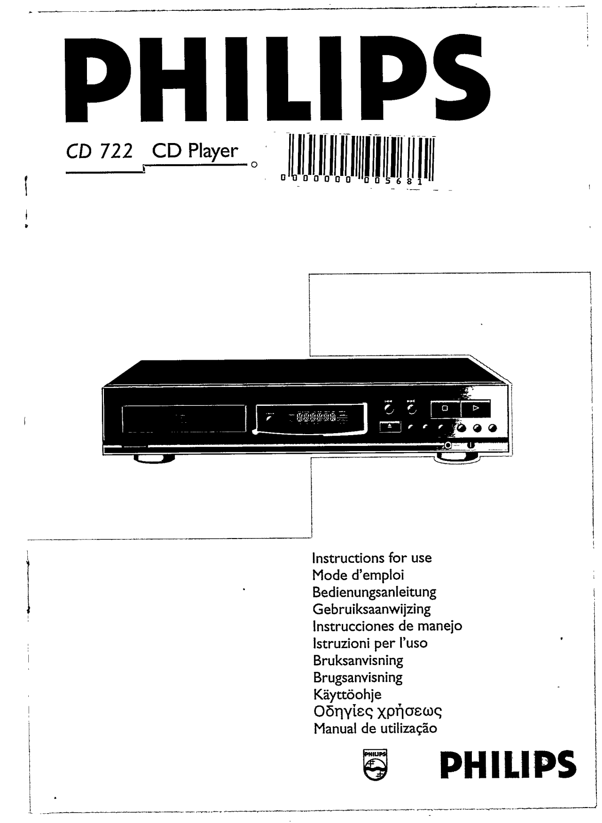 Philips CD722/00 User Manual