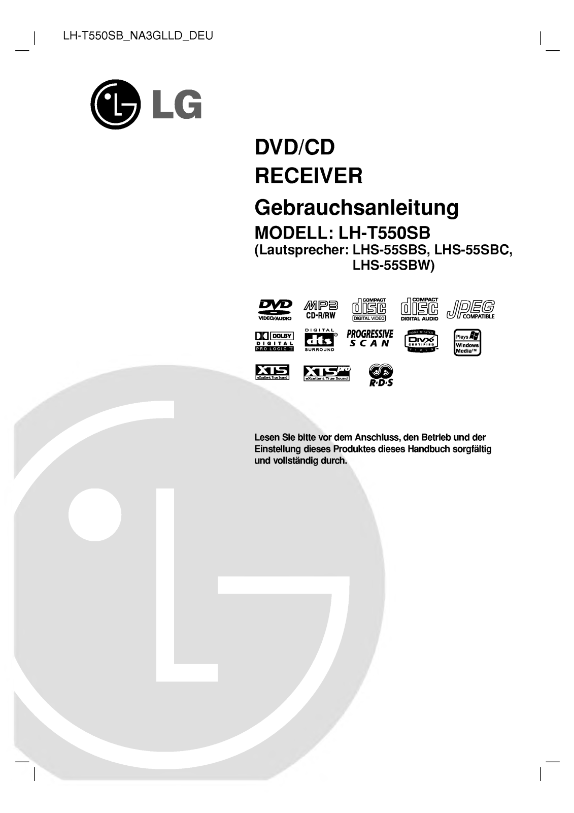 Lg LH-T550SB User Manual