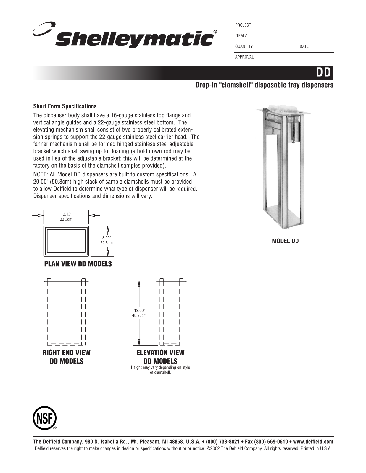 Delfield ND-45 User Manual