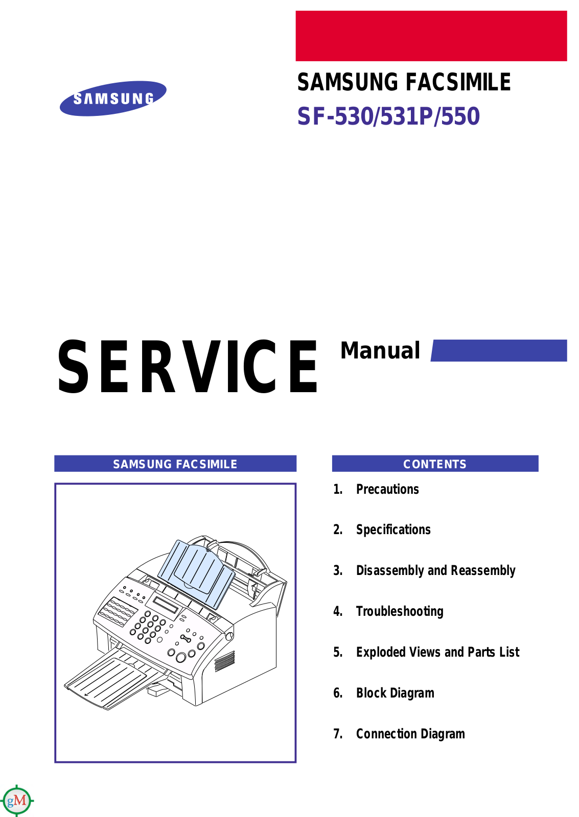 Samsung SF-530, 531P Service Manual