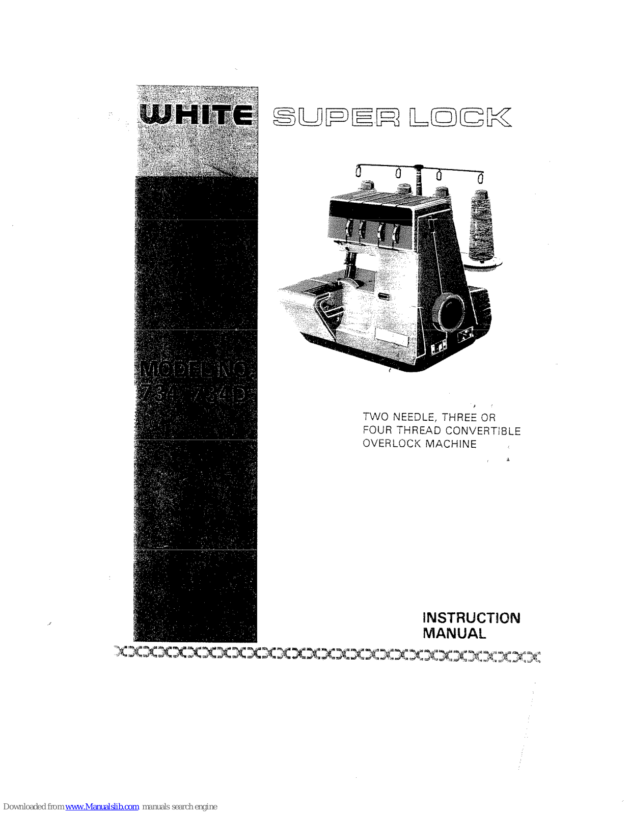 White Sewing 734, 734D Instruction Manual - ManualMachine.com
