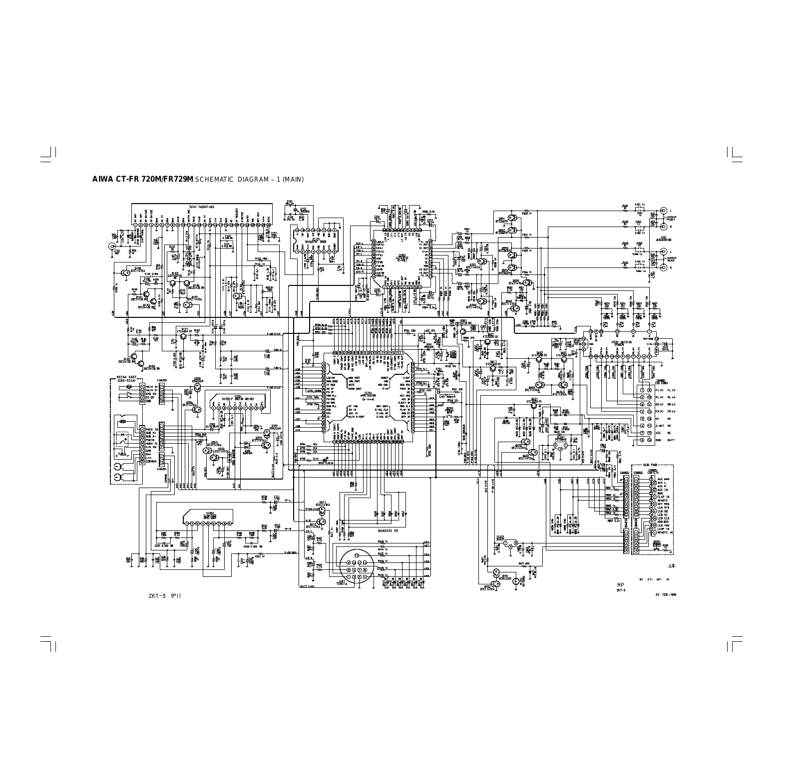 Aiwa ct fr 720m schematic