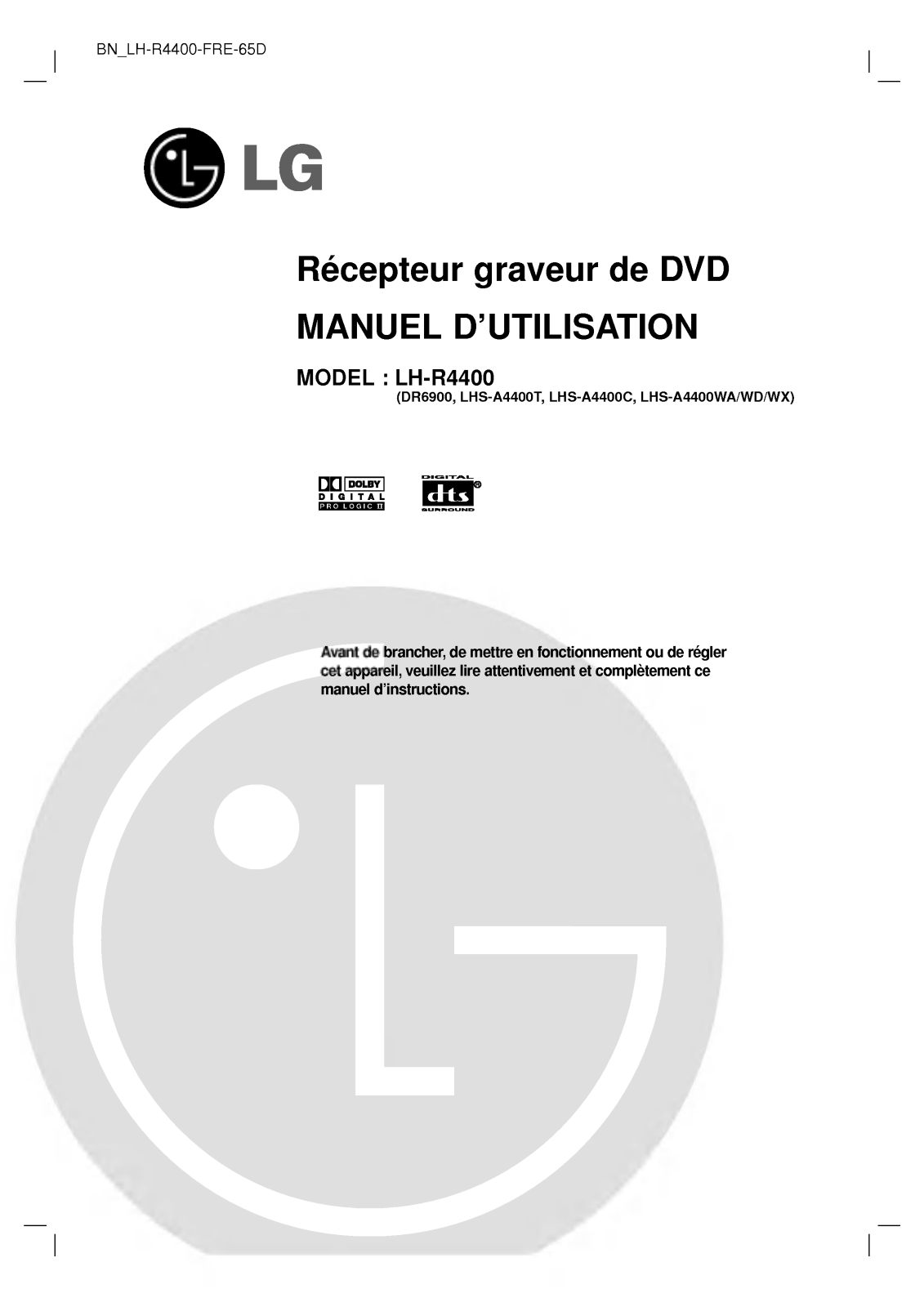 LG LH-R4400 User manual