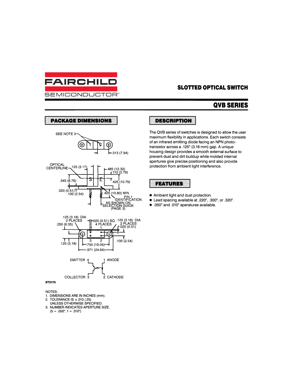 Fairchild Semiconductor QVB11134, QVB21114 Datasheet