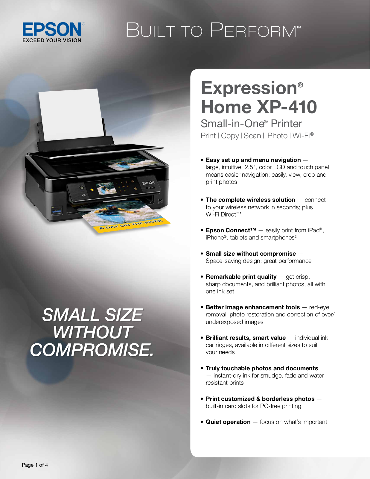 Epson XP-410 Specifications