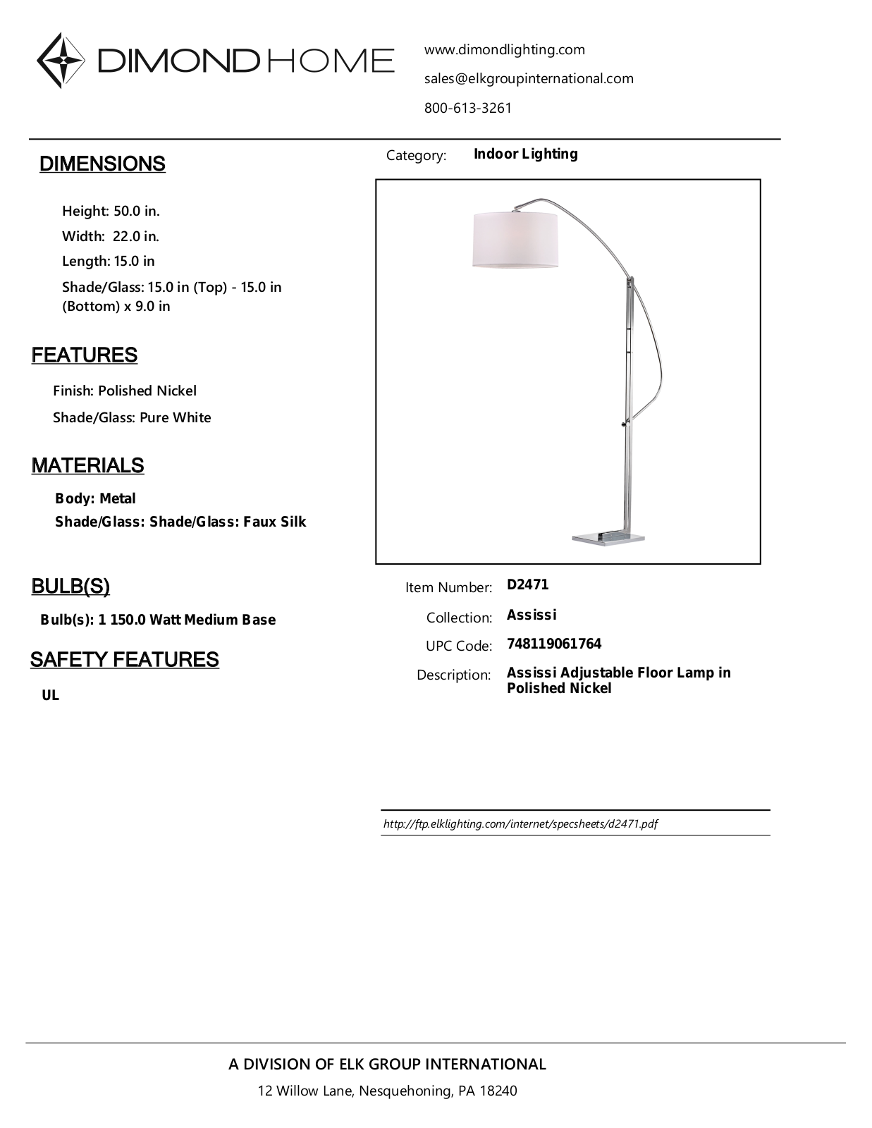 ELK Home D2471 User Manual