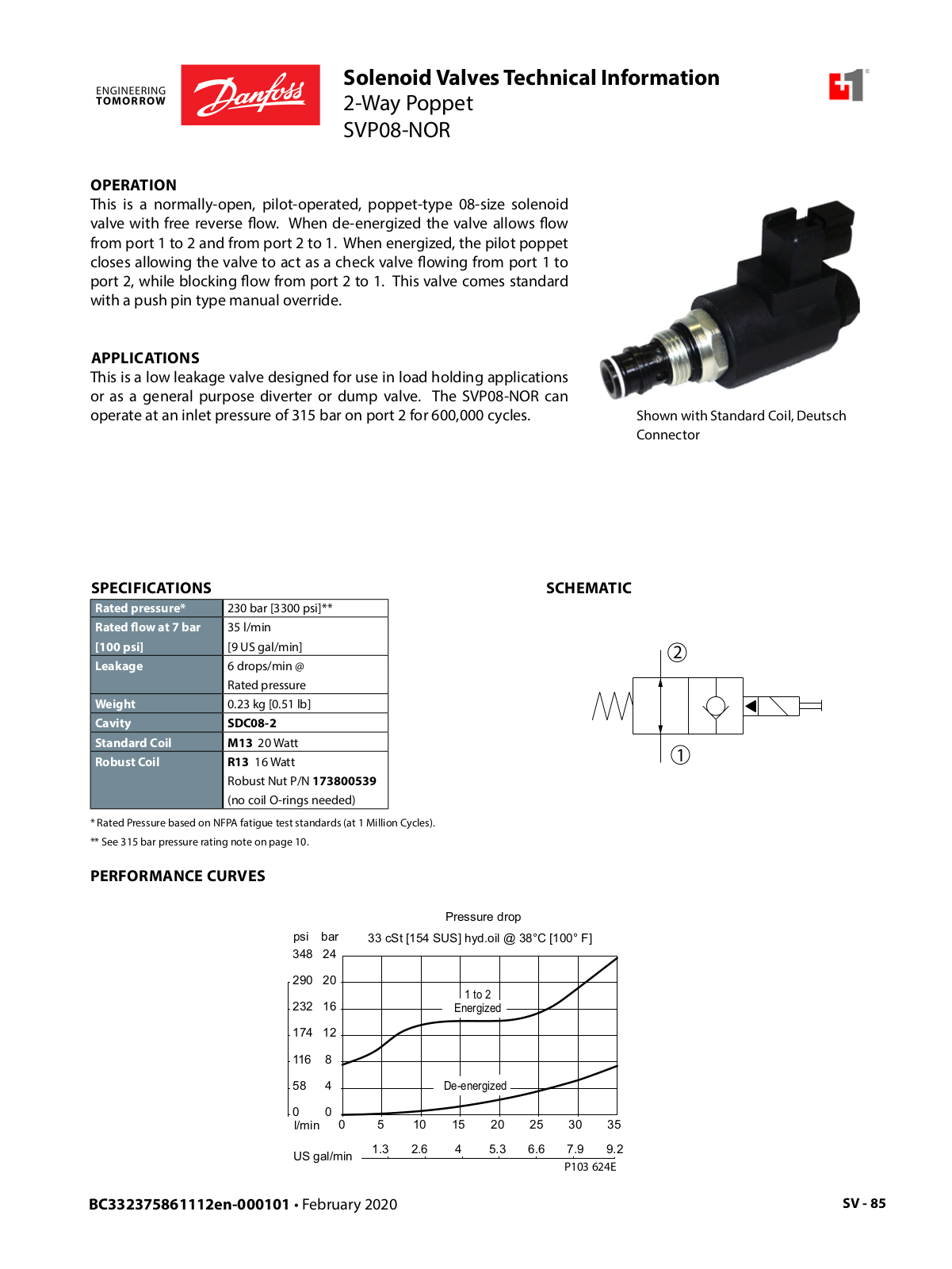 Danfoss SVP08-NOR Technical Information