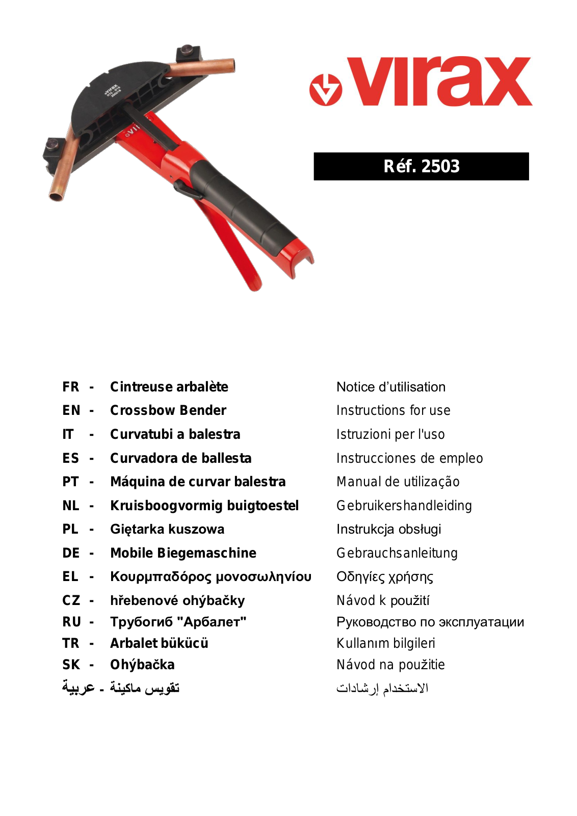Virax 2503 Specification - ManualMachine.com