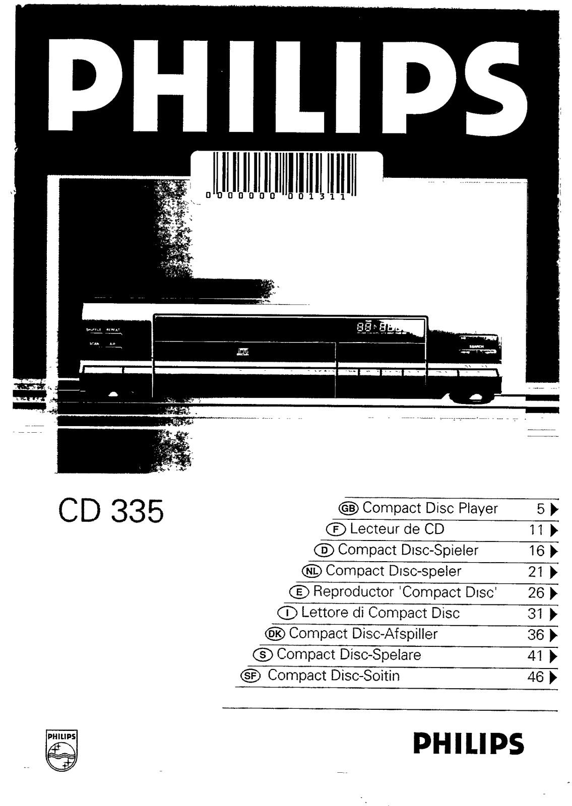 Philips CD335 User Manual