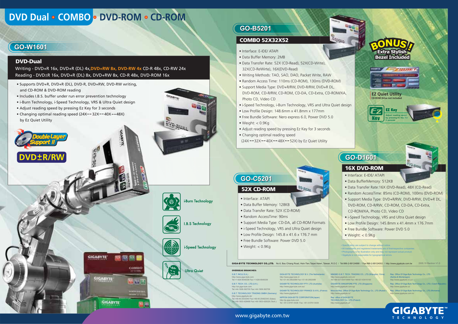 Gigabyte GO-W1601, GO-D1601, GO-C5201 BROCHURE