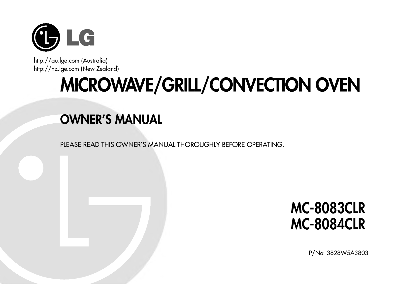 LG MC-8084CLR User Manual