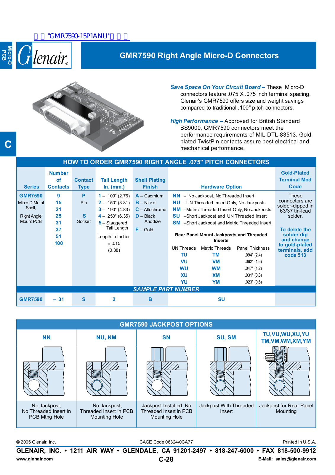 Glenair GMR7590 Service Manual