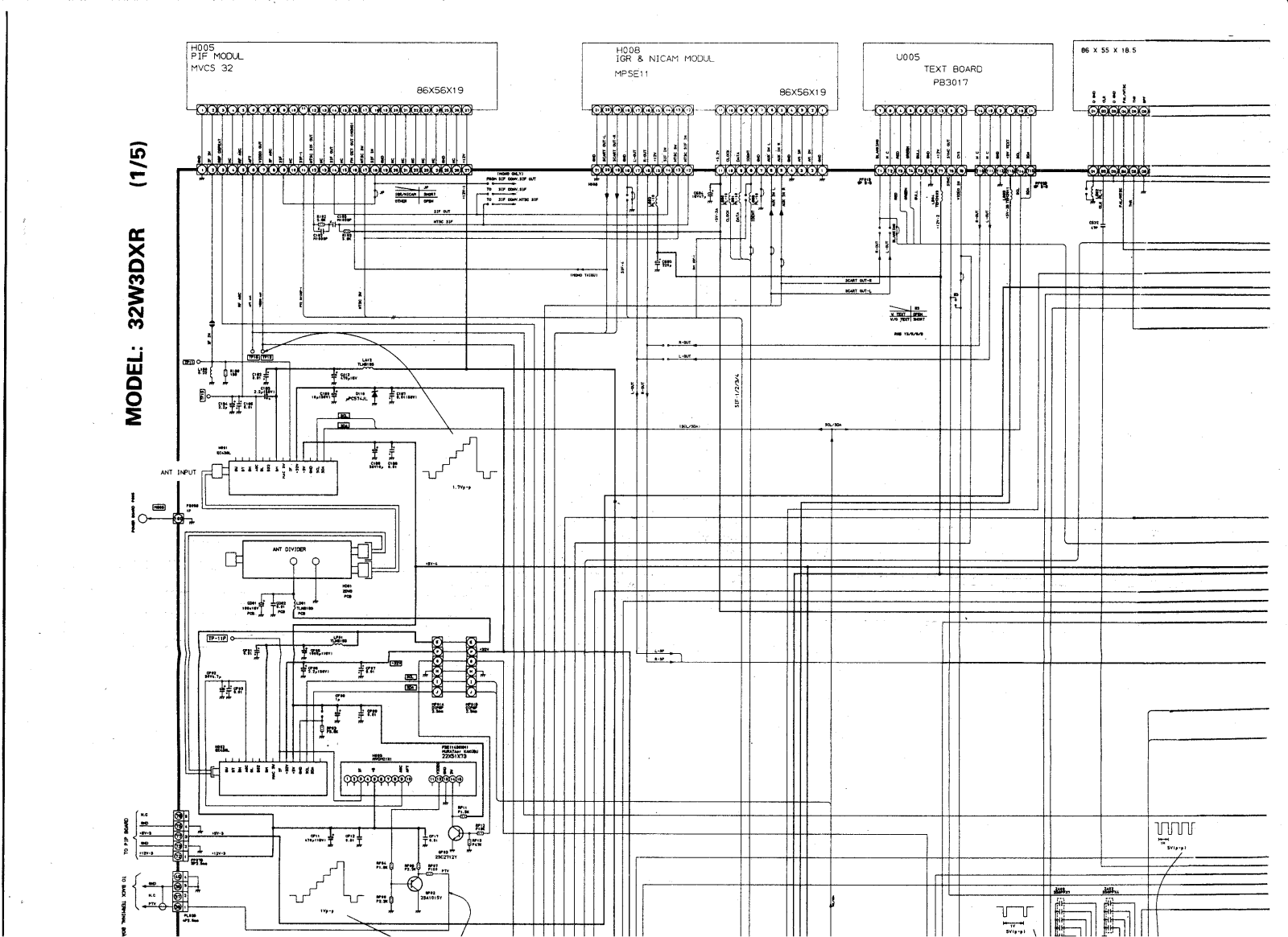 Toshiba 32W3DXR Cirquit Diagram