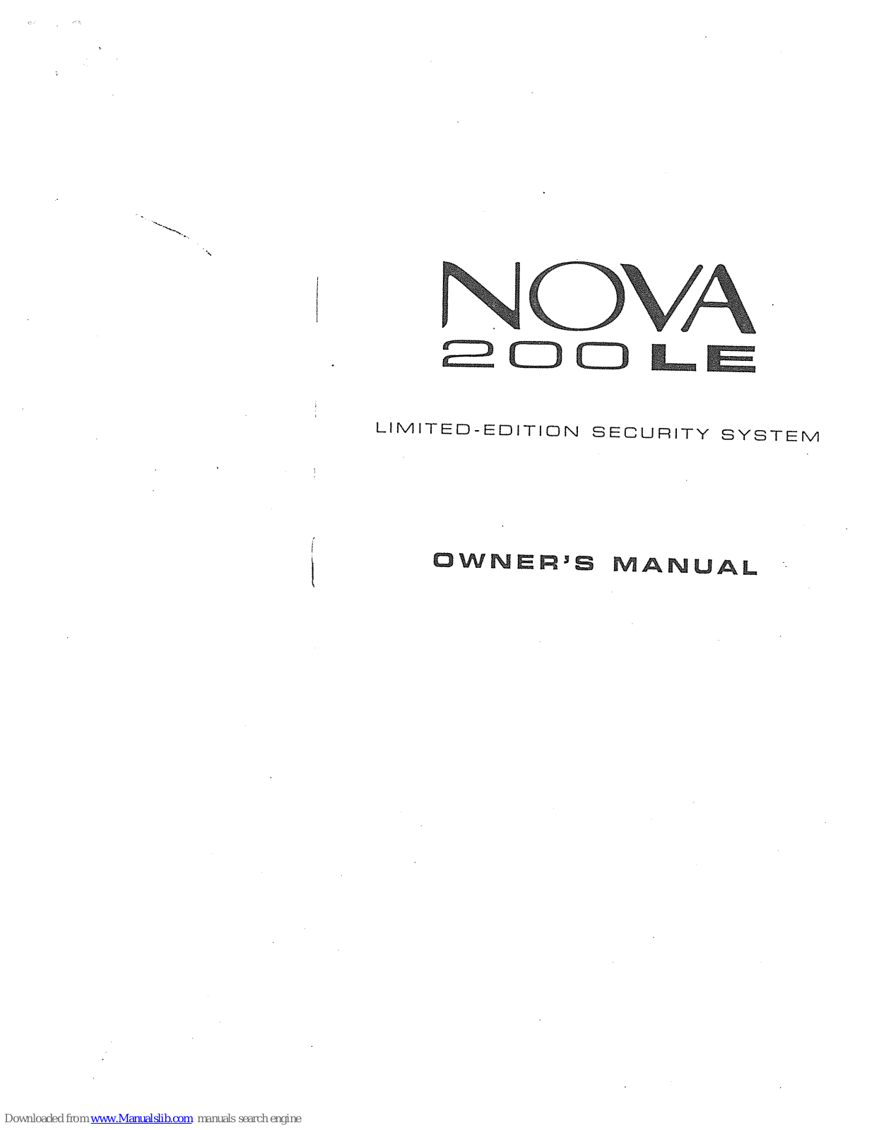 Clifford Nova 200LE Owner's Manual