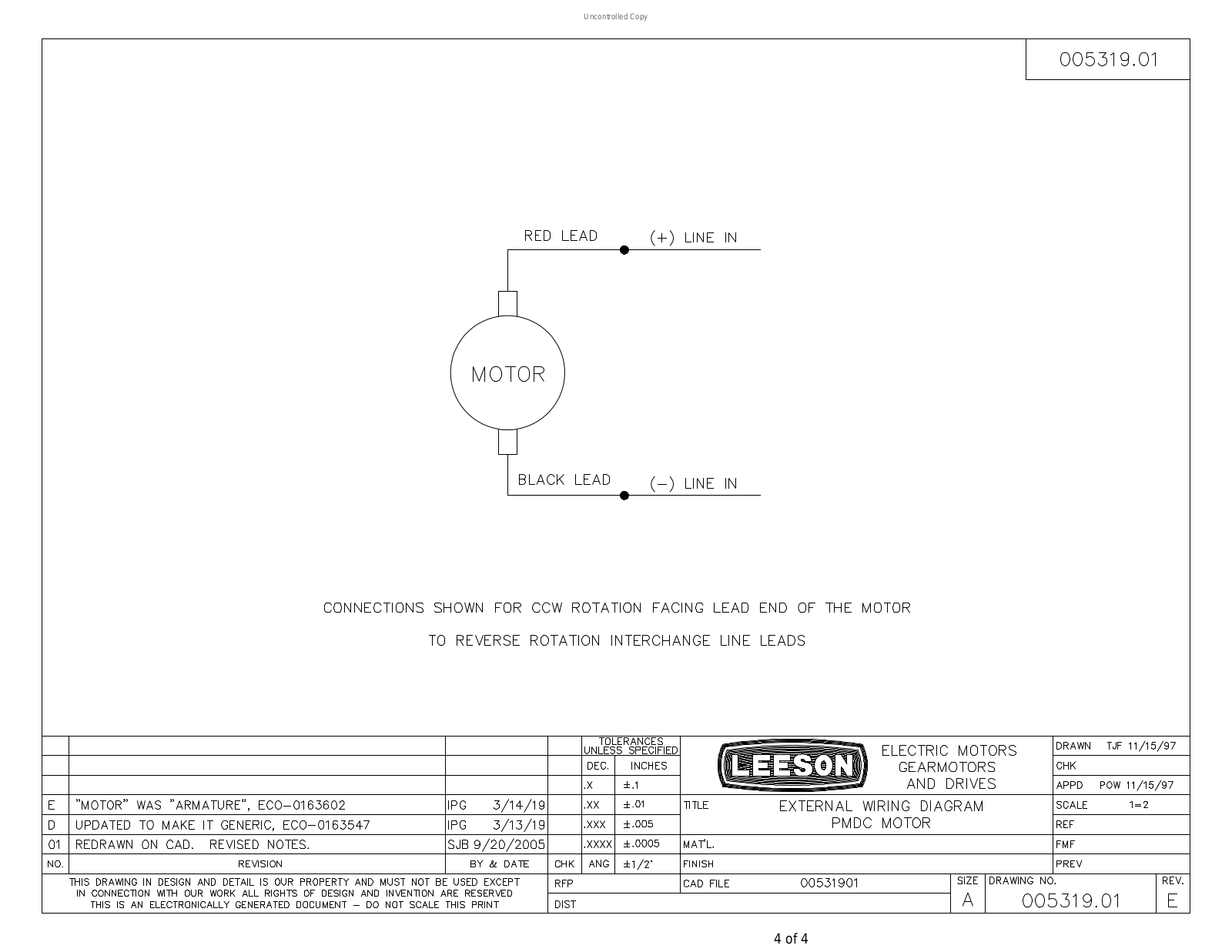 Marathon Electric 005319 Wiring Diagrams