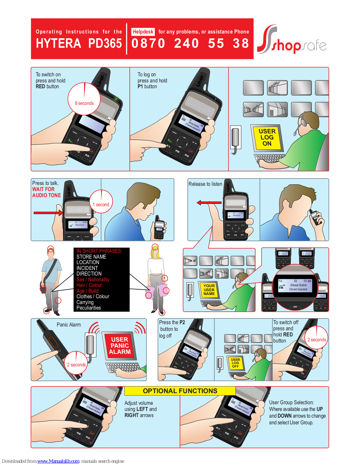 Hytera PD365 Operating Instructions Manual