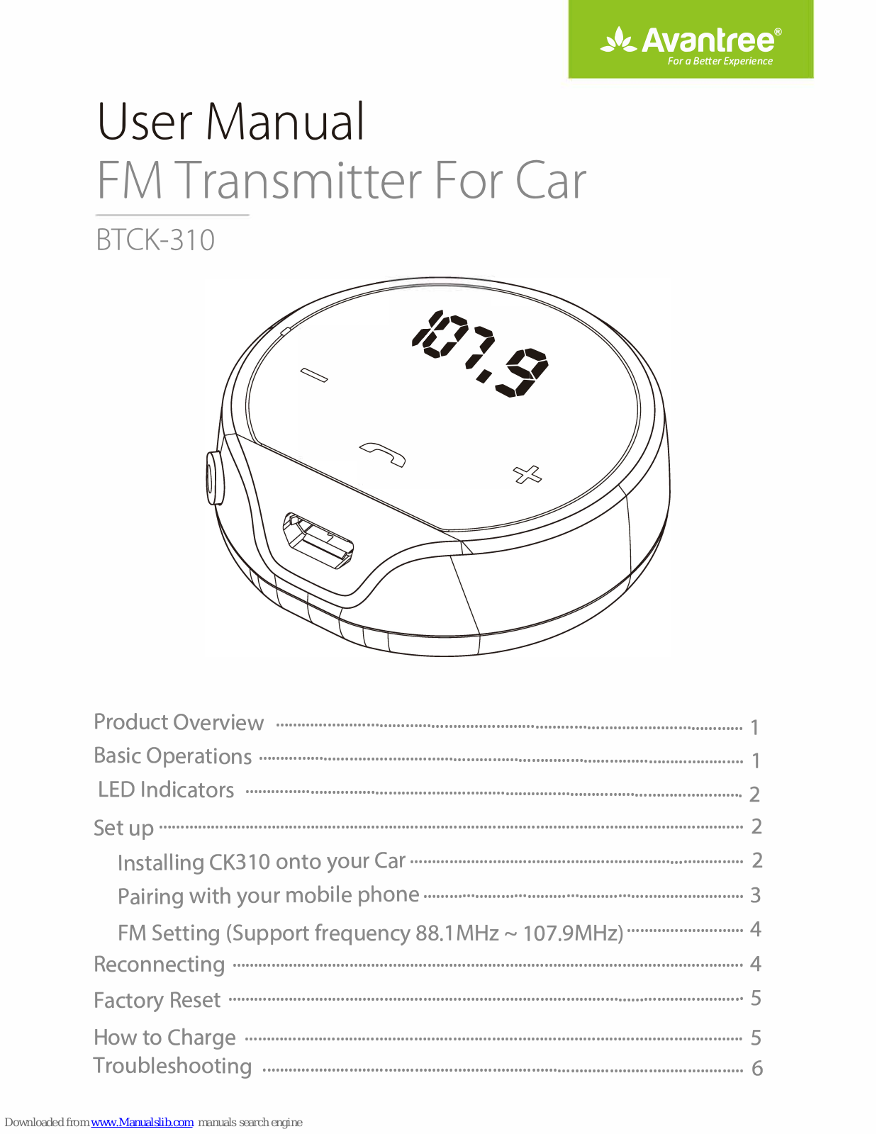 Avantree BTCK-310 User Manual