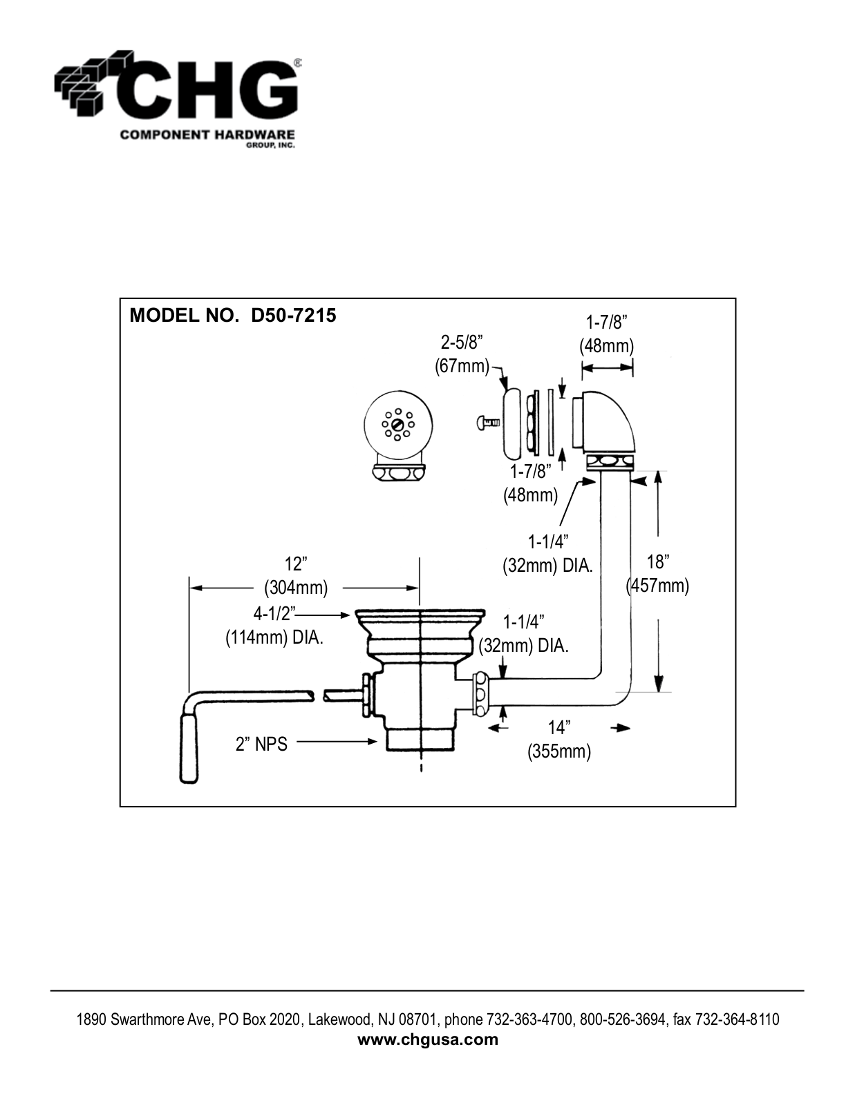 Component Hardware D50-7215 User Manual