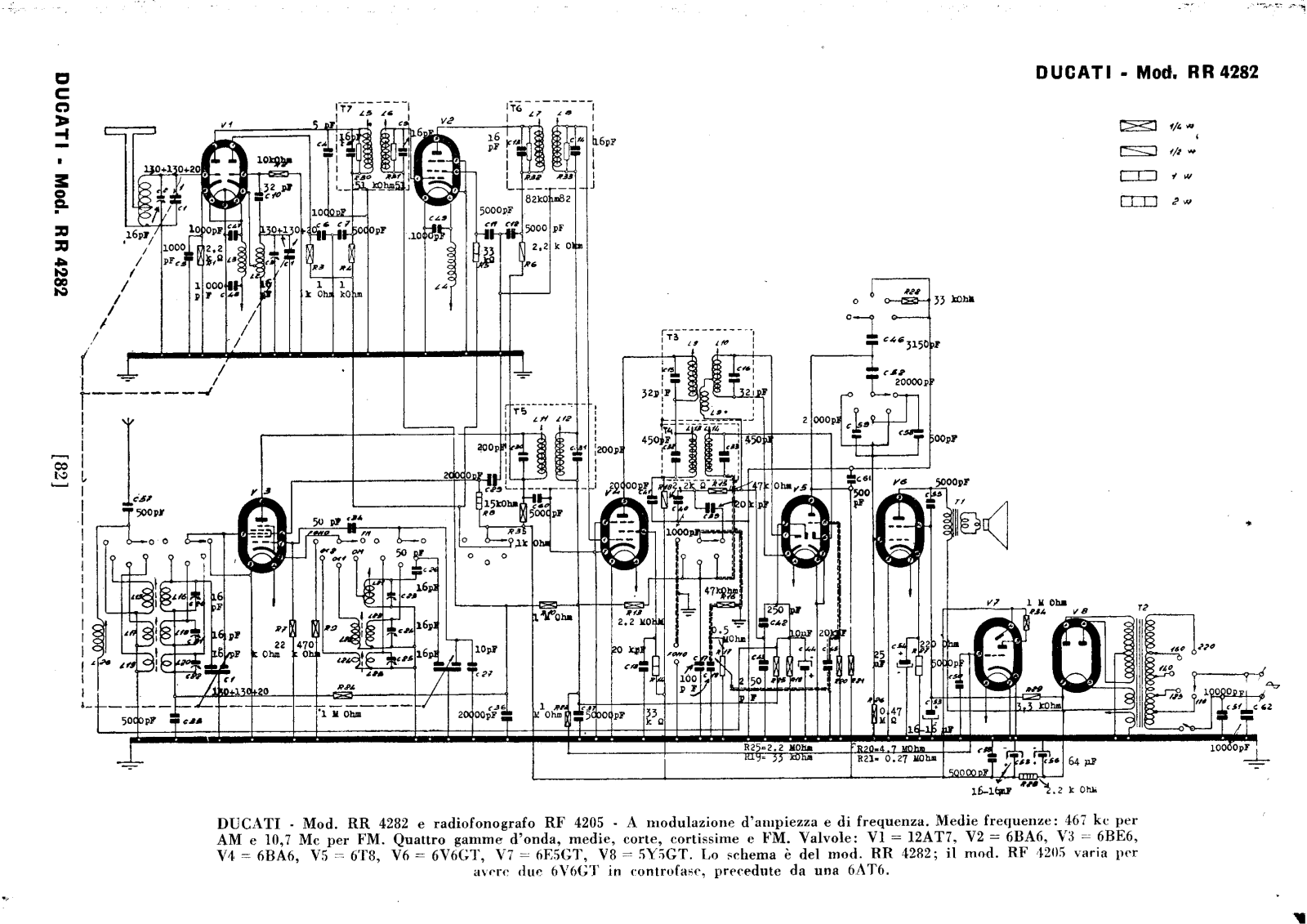 Ducati rr4282, rr4205 schematic