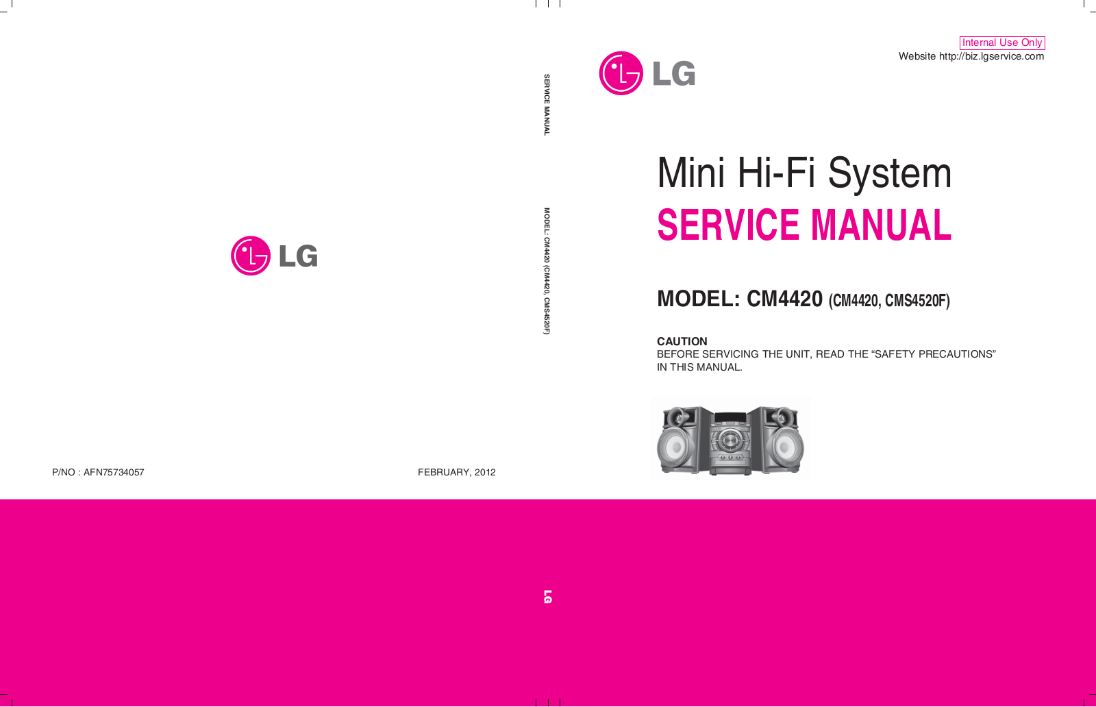 LG CM4420, CMS4520F Schematic