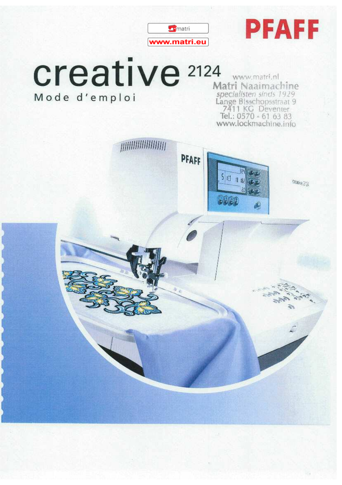 PFAFF Créative 2124 User Manual