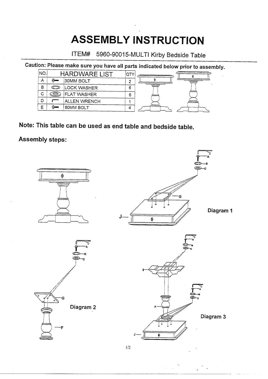 Hooker 5960-90015-MULTI Assembly Instructions