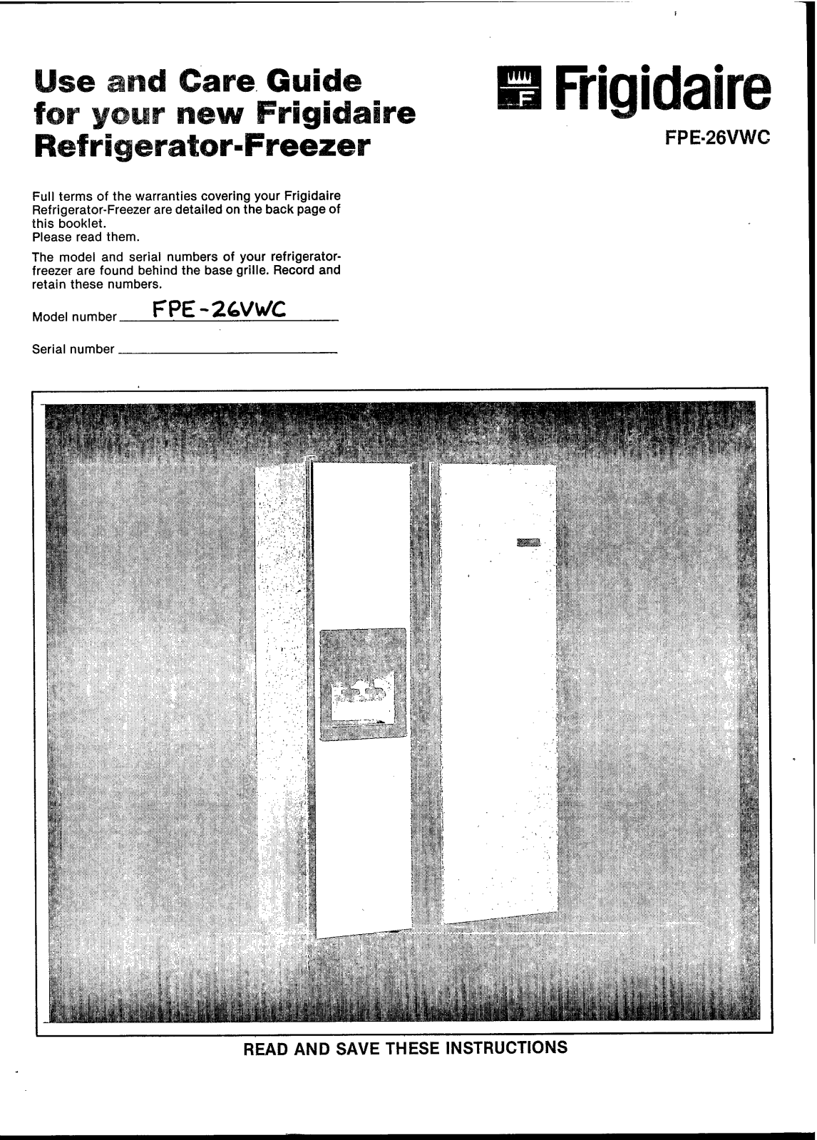 Frigidaire FPE-26VWC Owner's Guide