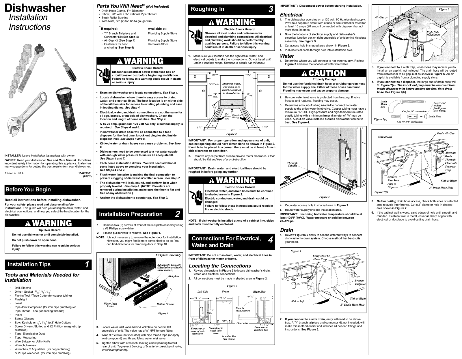 Frigidaire CDBE566AW0, CDBE566AQ0, CDBE566AB0, CDBE241AW0, CDBE241AQ0 Installation Guide - ManualMachine.com