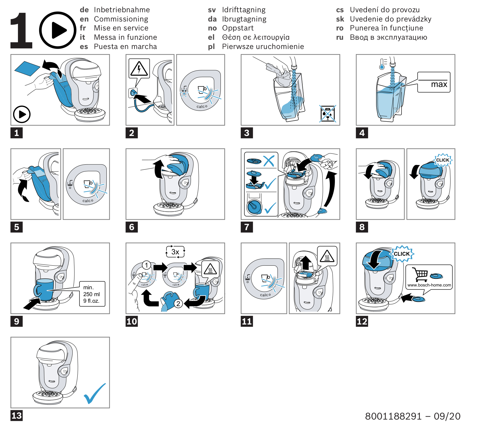 Bosch TAS1103, TAS1107, TAS1106, TAS1102, TAS1104 Further installation information