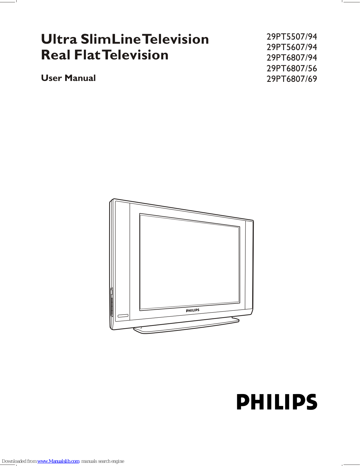 Philips 29PT6807/56, 29PT6807/69, 29PT6807/94, 29PT5607/94, 29PT5507/94 User Manual - ManualMachine.com
